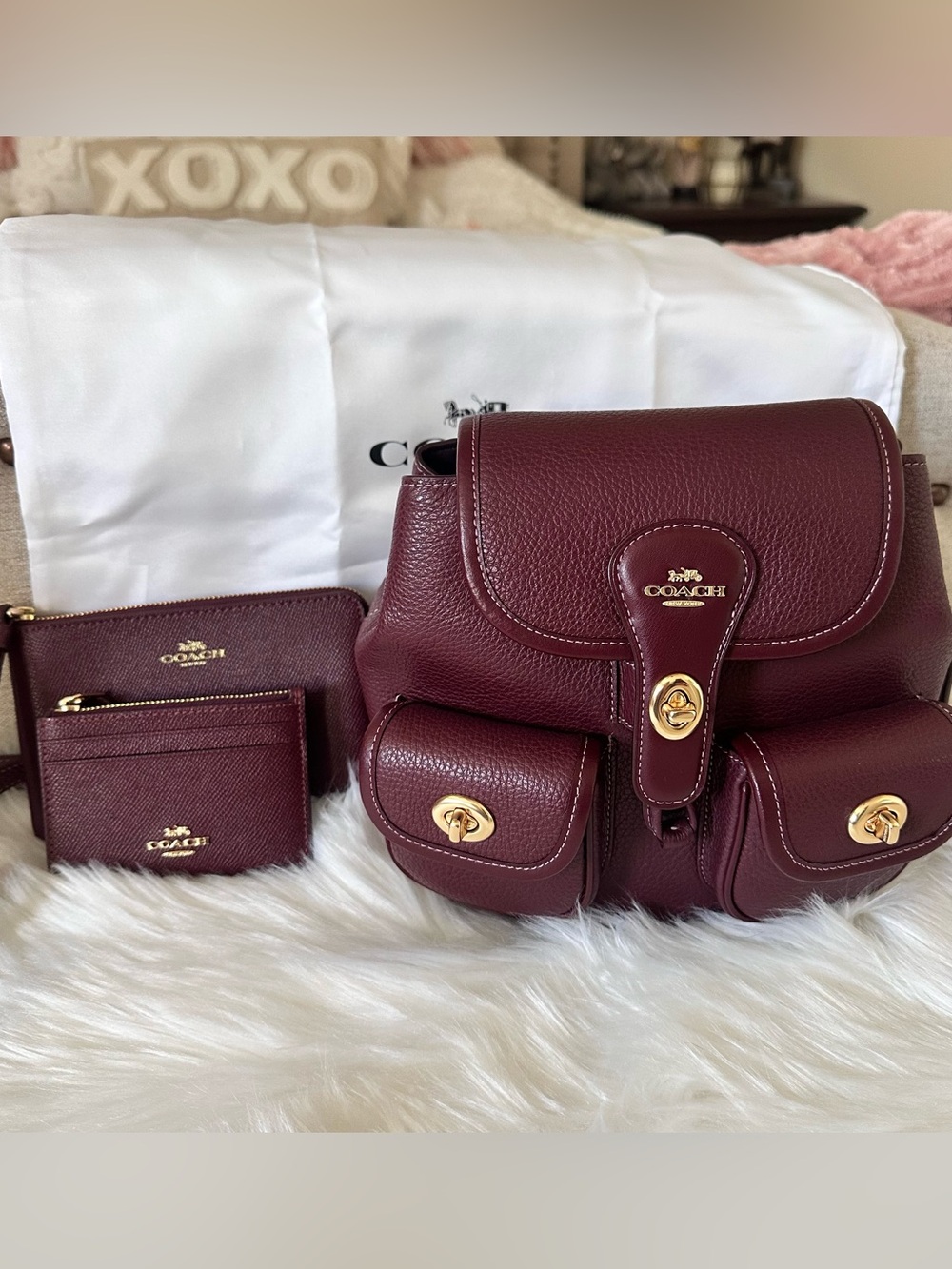 Coach Hadley Backpack with matching wristlet & card wallet